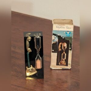 Lucite Telephone Timer New in The Original Box VINTAGE Collectible. Handy Dandy.